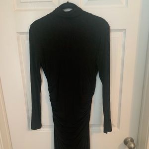 Black knit dress